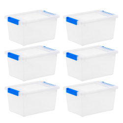 IRIS Plastic Storage Bins with Lids, 4.3-Quart, Clear, Total Qty 6