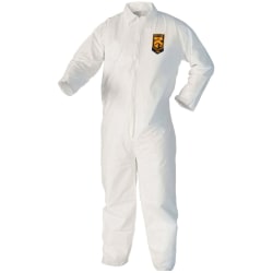 Kleenguard A40 Coveralls - Zipper Front - Extra Large Size - Liquid, Flying Particle Protection - White - Comfortable, Zipper Front, Breathable - 25 / Carton