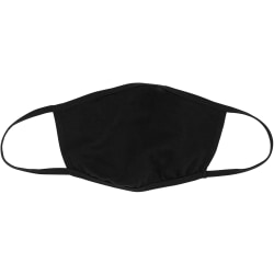 Bella + Canvas Reusable 2-Ply Cloth Face Masks, Black, M/L, Pack Of 72
