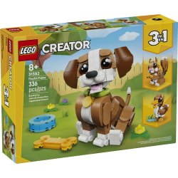 LEGO Creator 3-in-1 Cute Animals: Playful Puppy Dog Building Blocks Set, Total Qty 1