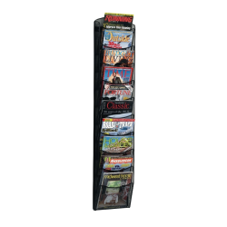 Safco® 10-Pocket Mesh Magazine Rack, Black