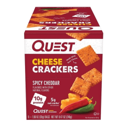 Quest Nutrition Spicy Cheddar Cheese Crackers, 1.06 Oz, Total Qty 8