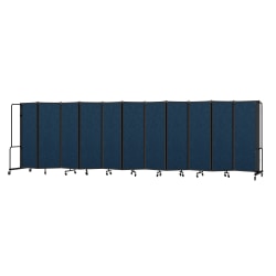 National Public Seating Room Divider, 11 Sections, 72"H x 256"W x 27"D, Blue/Black