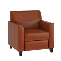Flash Furniture HERCULES Diplomat Series Guest Accent Chair, Cognac/Black