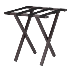 Hospitality 1 Source Mini Metropolitan Luggage Racks, 20"H x 19"W x 17"D, Brown, Pack Of 4 Racks