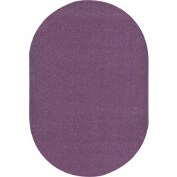 Joy Carpets® Kids' Essentials Oval Area Rug, Endurance™, 7-1/2' x 12', Purple
