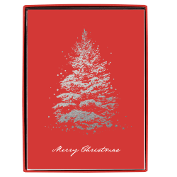 Graphique Holiday Cards With Envelopes, 5" x 7", Christmas Silver Foil, Total Qty 15