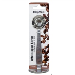 HappiWare Coffee Scooper And Press, 1 Oz, Stainless Steel
