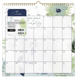 2026 DateWorks Spiral Wall Calendar, 12" x 12", Whisper Song, January To December, 269011OD