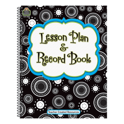 Teacher Created Resources Crazy Circles Lesson Plan And Record Books, Black/White, Pack Of 2