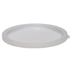 Cambro Poly Round Lids For 6 - 8 Qt Containers, White, Pack Of 12 Lids
