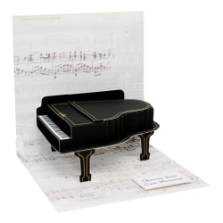 Up With Paper Everyday Pop-Up Greeting Card, 5-1/4" x 5-1/4", Baby Grand Piano