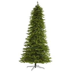 Nearly Natural Belgium Fir 120"H Artificial Christmas Tree With Bendable Branches, 120"H x 58"W x 58"D, Green