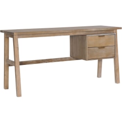 Linon Halston 60"W Storage Computer Desk, Walnut