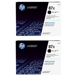 HP 87X Black High Yield Toner Cartridges, Pack Of 2 Cartridges, CF287X