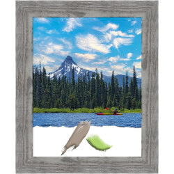 Amanti Art Bridge Wood Picture Frame, 28" x 34", Opening Size 22" x 28", Gray