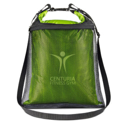 Custom Prime Line Mesh Water-Resistant Promotional Wet-Dry Bag, 12" x 18-1/2", Lime Green