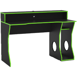 Boahaus Minato 52"W Gaming Computer Desk, Black/Green
