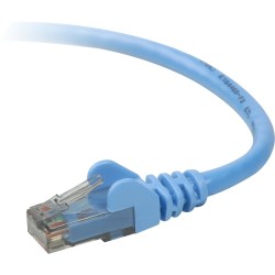 Belkin Cat.6 UTP Patch Network Cable - 15 ft Category 6 Network Cable for Network Device, Switch - First End: 1 x RJ-45 Network - Male - Second End: 1 x RJ-45 Network - Male - Patch Cable - Gold Plated Contact - Blue