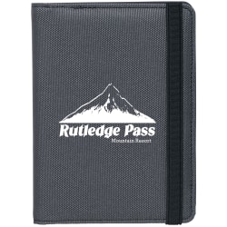Custom Deluxe Recycled Promotional Passport Wallet, 5-3/4" x 4-1/2", Charcoal