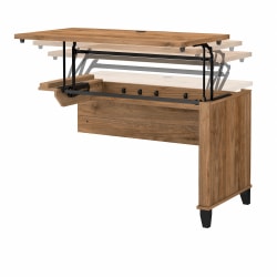 Bush® Furniture Somerset 42"W 3-Position Sit-to-Stand Return, Fresh Walnut, Standard Delivery