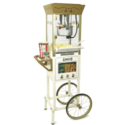 Nostalgia Electrics NKPCRTCD8IVY Popcorn Cart, Ivory