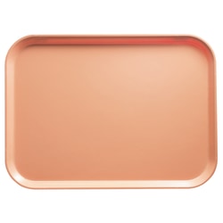 Cambro Camtray Rectangular Serving Trays, 14" x 18", Dark Peach, Pack Of 12 Trays