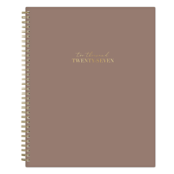 2027 Blue Sky Solid Latte Weekly/Monthly Planning Calendar + Notes, 8.5x11, 0%, PP, Jan-Dec, RY27