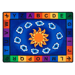 Carpets For Kids® Premium Collection Sunny Day Learn & Play Classroom Rug, 5'10" x 8'4", Multicolor