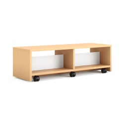 HON Storyline 18"H 1-Shelf Linear Dual-Sided Bookcase, Natural Maple/Designer White