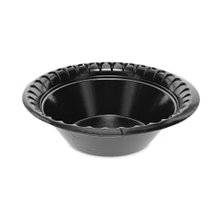 Pactiv Evergreen Placesetter® Deluxe Laminated Foam Dinnerware, Bowl, 12 Oz, 6", Black, Carton Of 1,000 Bowls