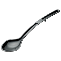Winco CURV Dual Spout 13" Serving Spoon, 1.5 Oz, Black