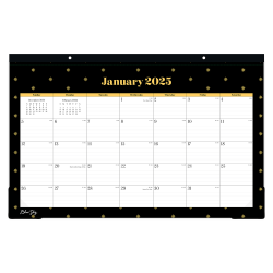 2025 Blue Sky Monthly Desk Pad Planning Calendar, 17" x 11", Starry Dots, January 2025 To December 2025