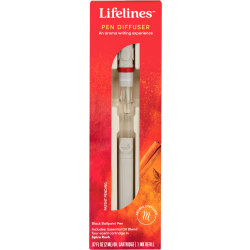 Lifelines Pen Diffuser, With 4-Scent Cartridge, Fine Point, 1.0 mm, Red Barrel, Black Ink, Spice Rush