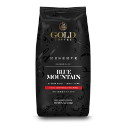 Gold Coffee Company Blue Mountain Blend, Whole Bean, 12 Oz, Total Qty 1