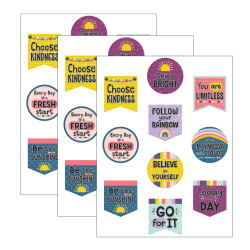 Teacher Created Resources Accents, Oh Happy Day Positive Sayings, 30 Pieces Per Pack, Set Of 3 Packs