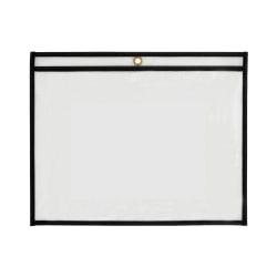 Partners Brand Stitched Job Ticket Holders, 8-1/2" x 11", Black, Case Of 25 Holders