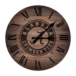 Imperial NCAA Rustic Wall Clock, 16", University of Alabama