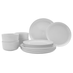 Staub 12-Piece Ceramic Dinnerware Set, White
