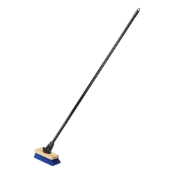 SKILCRAFT® FlexSweep Deck Brush With FlexSweep Handle, 10", Black/Blue
