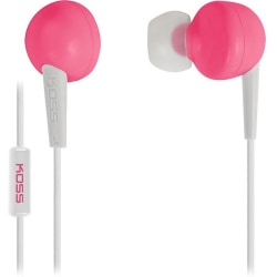Koss KEB6i Earset - Stereo - Mini-phone (3.5mm) - Wired - 32 Ohm - 60 Hz to 20 kHz - Earbud - Binaural - In-ear - 3.94 ft Cable - Pink