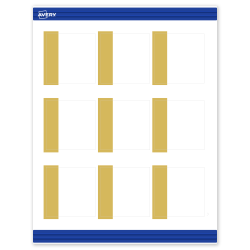 Avery® Print-To-The-Edge Cards With Sure Feed® Technology, S00-DJV-PRMWC10, Square, 2-1/2" x 2-1/2", Matte White, Preprinted Dipped Gold Edge Design, Pack Of 90