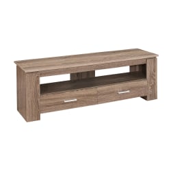 Monarch Specialties Liam TV Stand, 16-1/4"H x 47-1/4"W x 15-1/2"D, Dark Taupe
