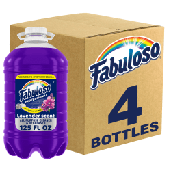 Fabuloso Professional All-Purpose Cleaner And Degreaser, Lavender Scent, 125 Oz, Case Of 4 Bottles