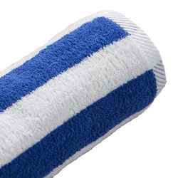 Splash Cabana Stripe Pool Towels, 35" x 70", Blue/White, Pack Of 20 Towels