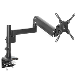 Mount-It MI-4771 Single Monitor Desk Mount, 12-13/16"H x 21-1/2"W x 2"D, Black