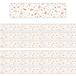 Teacher Created Resources Straight Border Trim, Terrazzo Tones, 35' Per Pack, Set Of 6 Packs