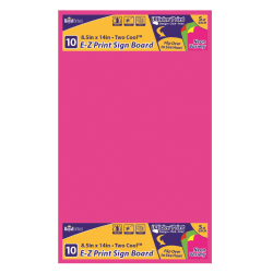 Royal Brites Dual Color EZ-Print Poster Board, 8-1/2" x 14", Assorted Neon Colors, Pack Of 10
