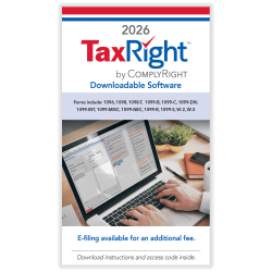ComplyRight® 2026 TaxRight Software, Download Card for Windows