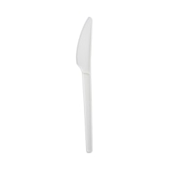 StalkMarket Compostable Cutlery Knives, Pearlescent White, Pack of 1000